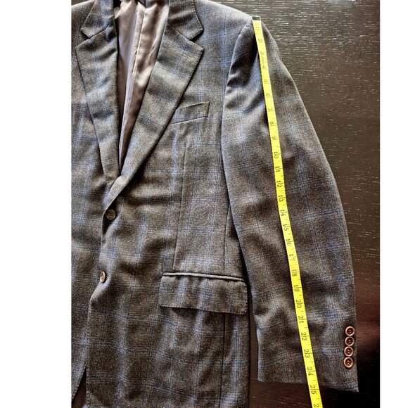 Canali Wool Blazer EU50 (US 40) Italy Windowpane, Harry Rosen - Picture 15 of 16